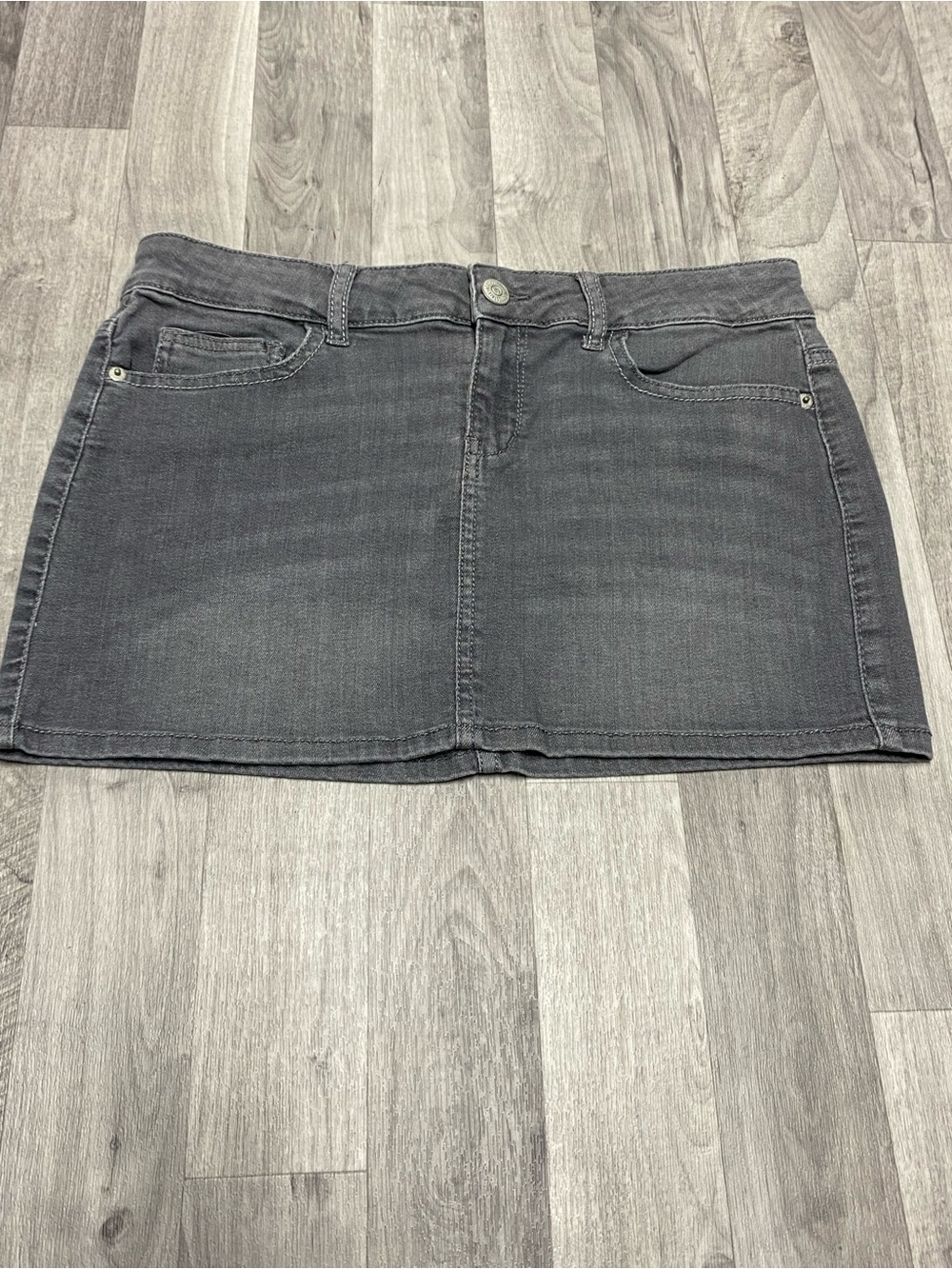 Y2K Aeropostale Charcoal Gray Denim Mini Skirt